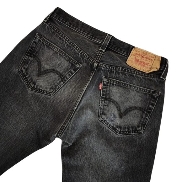 Vintage x 2000s “made in Mexico” 501 Levis Red Tab Black Jean - Picture 4 of 13